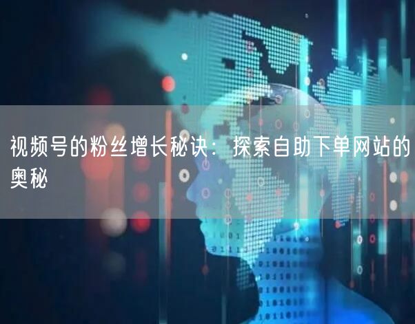 视频号的粉丝增长秘诀：探索自助下单网站的奥秘
