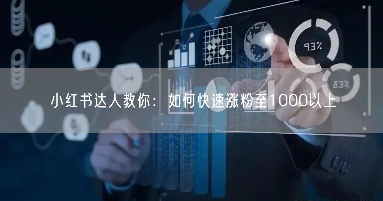 小红书达人教你：如何快速涨粉至1000以上