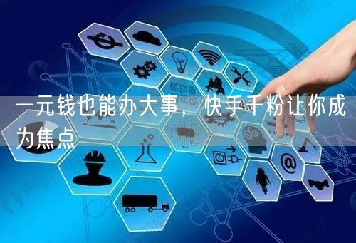 一元钱也能办大事，快手千粉让你成为焦点