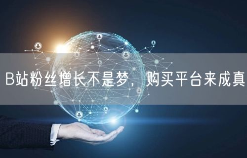 B站粉丝增长不是梦，购买平台来成真